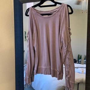 LUCKY BRAND tie sleeve shirt